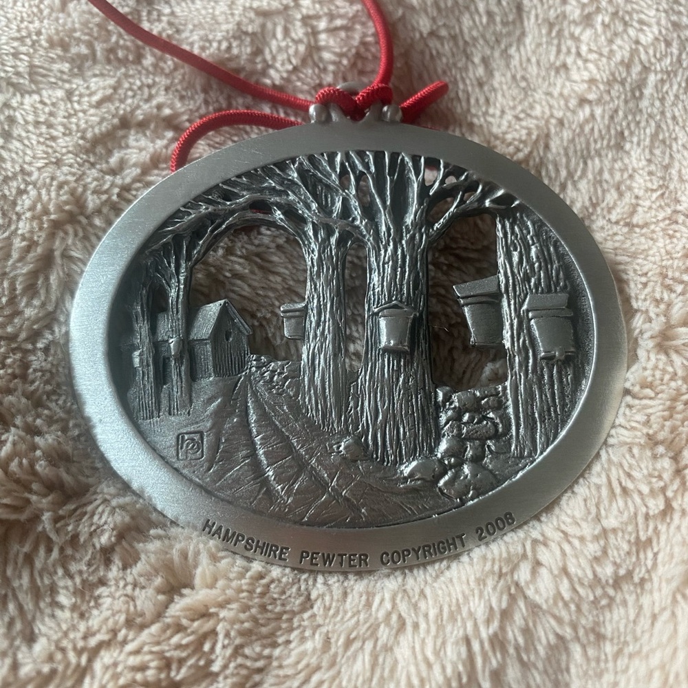 Pewter Maple Tree Christmas Ornament - Picture 8 of 9